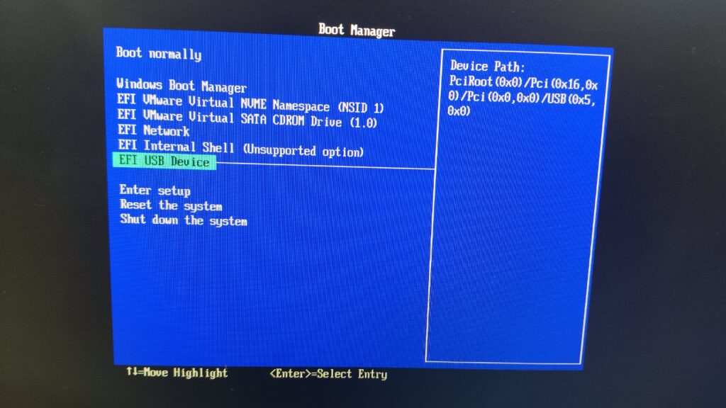 UEFI Boot manager