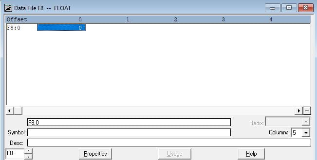 Float data file plc