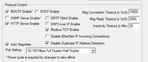 HTTP server enabled in PLC