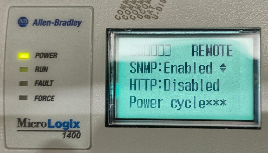 SNMP enabled PLC